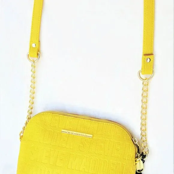 NWT Stunning Steve Madden Crossbody Bag in Citron (Yellow) - Picture 3 of 6